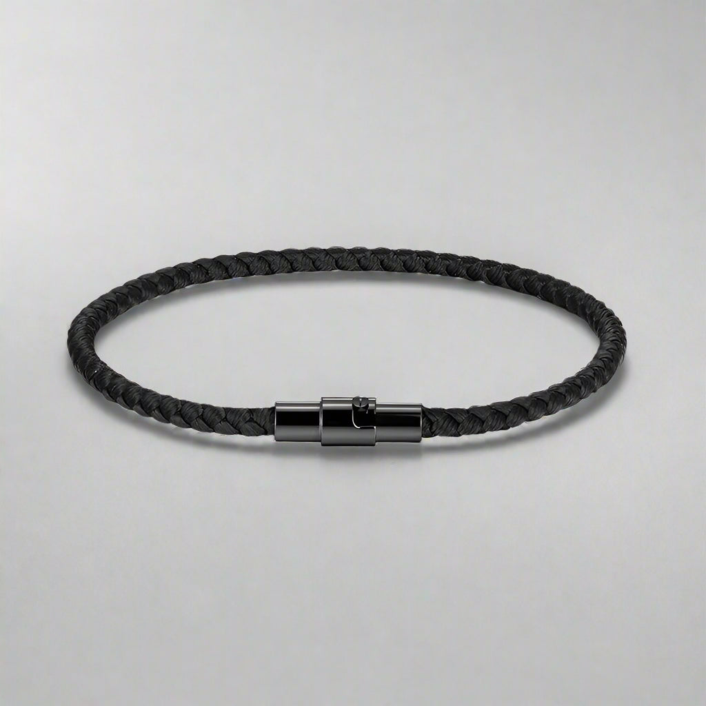 black rope bracelet