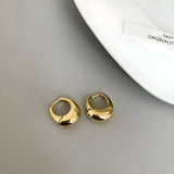 Dual-Tone Vintage Round Earrings