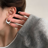 Dual-Tone Vintage Round Earrings