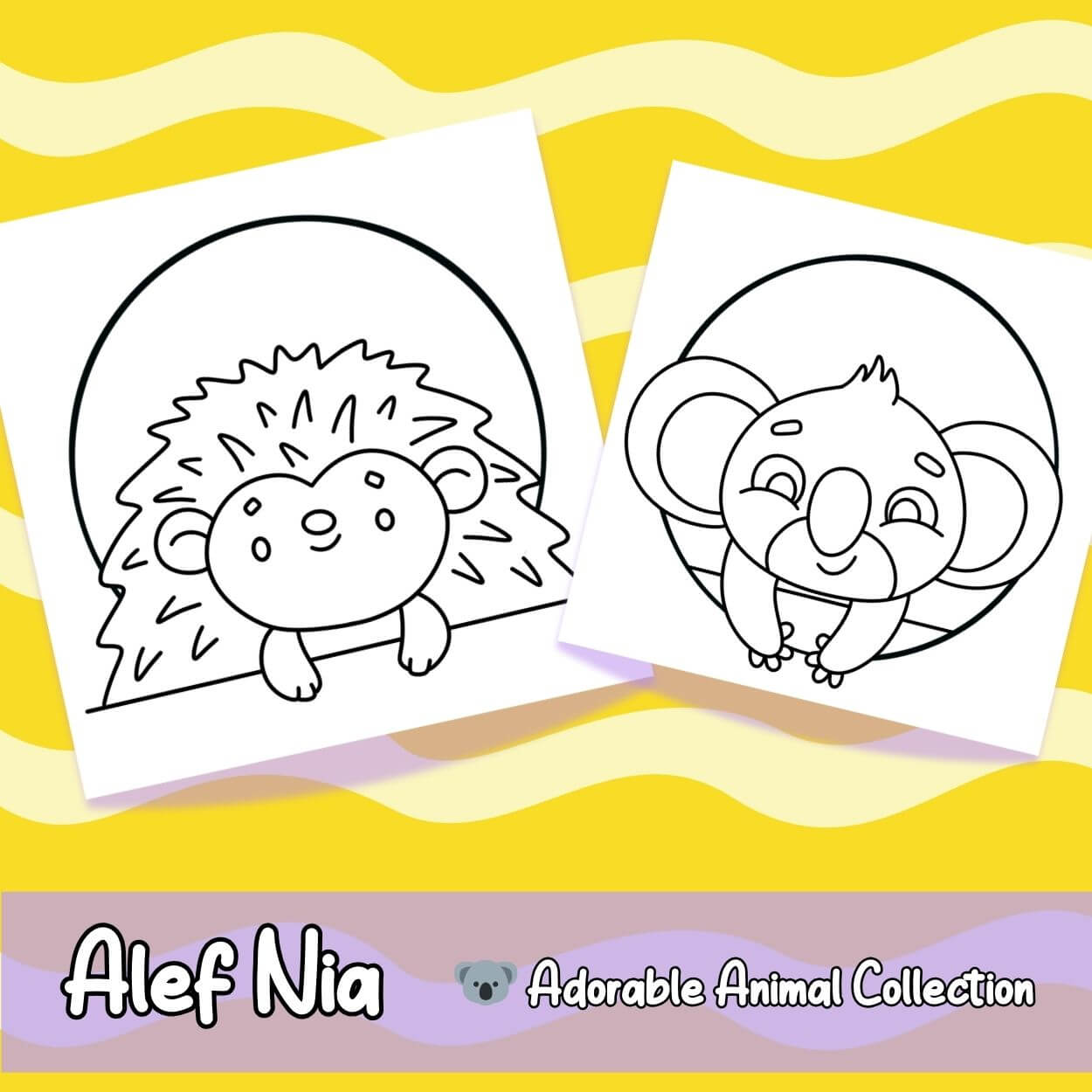 Animals for Kids Coloring Pages Bundle Digital & Printable 10 Designs