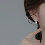 Elegant Oval Huggie Earrings