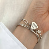 Ethereal Silver Love Bracelets