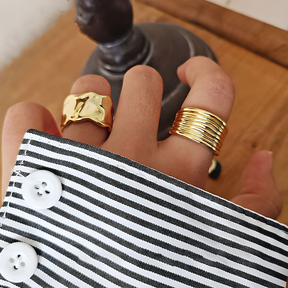 Golden Geometric Duo Rings