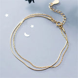 Golden Lustrous Links Bracelet