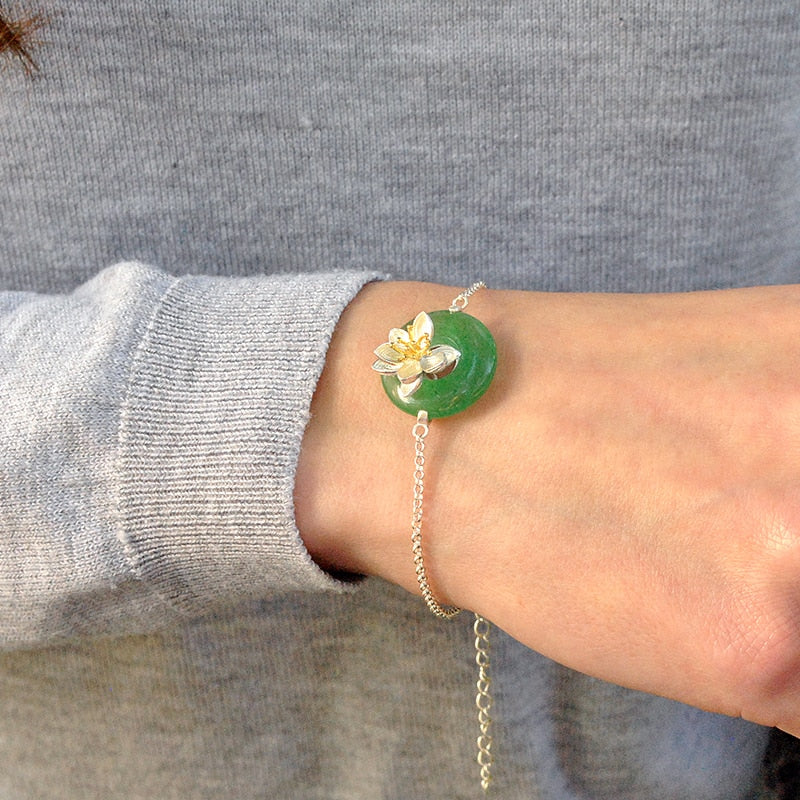 Blooming Lotus Chain Bracelet