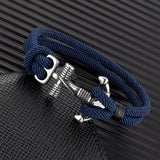 blue anchor rope bracelet