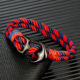 red blue rope bracelet