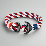 white blue red rope bracelet