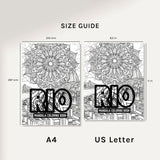 Rio Mandala Digital & Printable Coloring Book