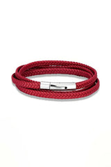 red rustic leather band for men