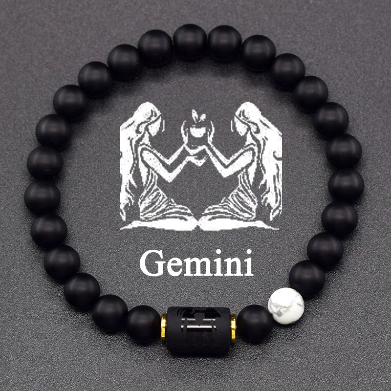 Zodiac Sign Classic Black Onyx Power Bracelet