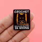 Crochet Murder Cat Pin