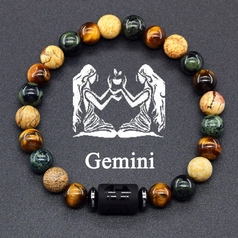 Zodiac Sign Balance & Strength Stone Bracelet