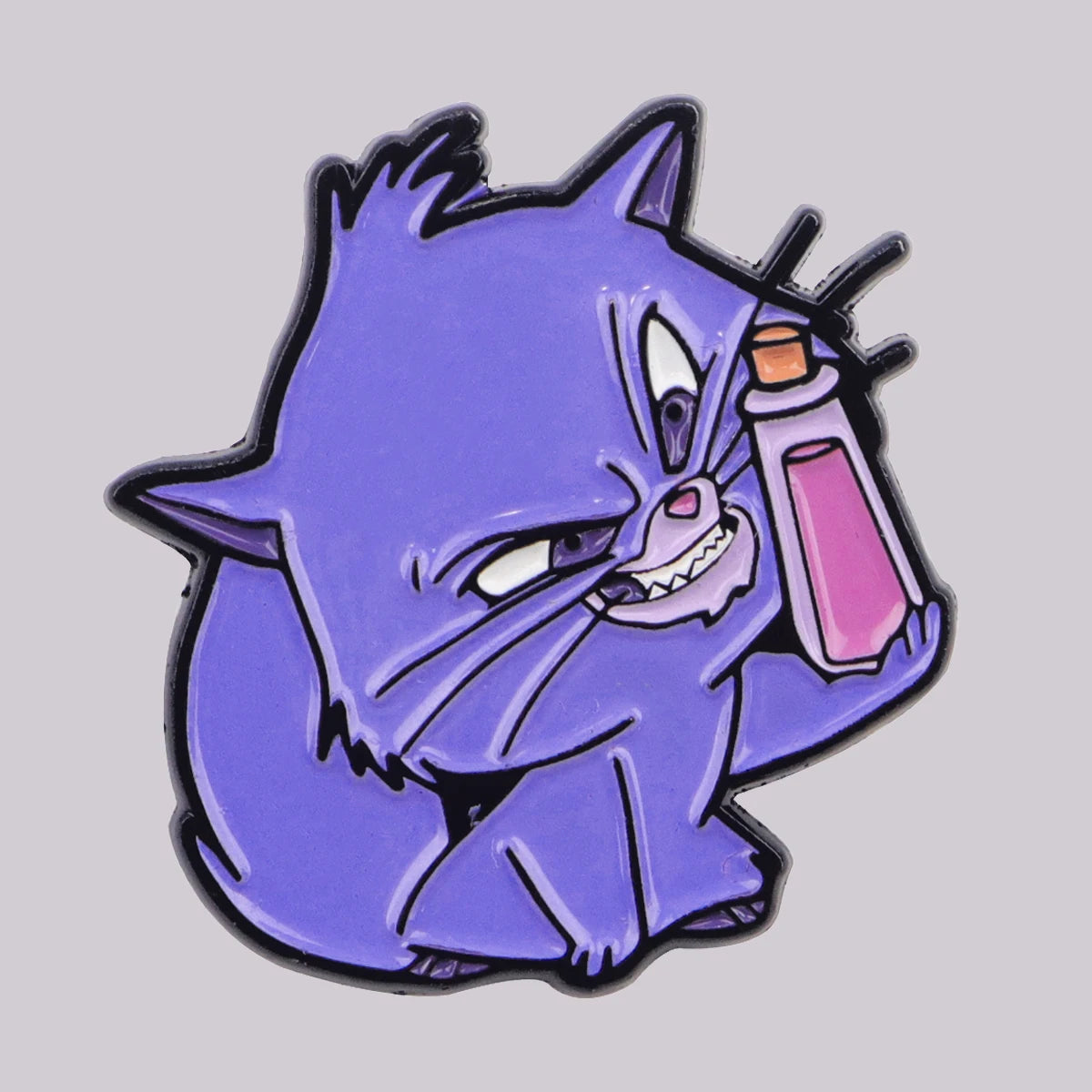 Purple Villain Cat Pin