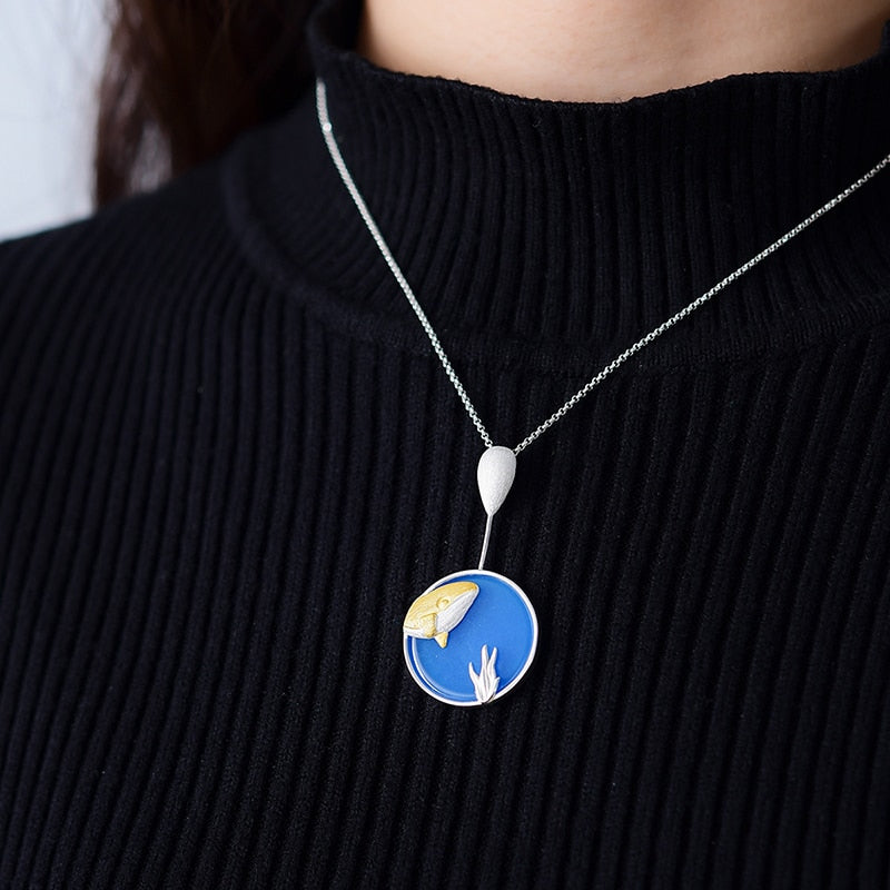 Blue Marine Majesty Pendant Necklace