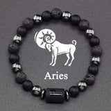 Zodiac Sign Grounded Strength Hematite Bracelet