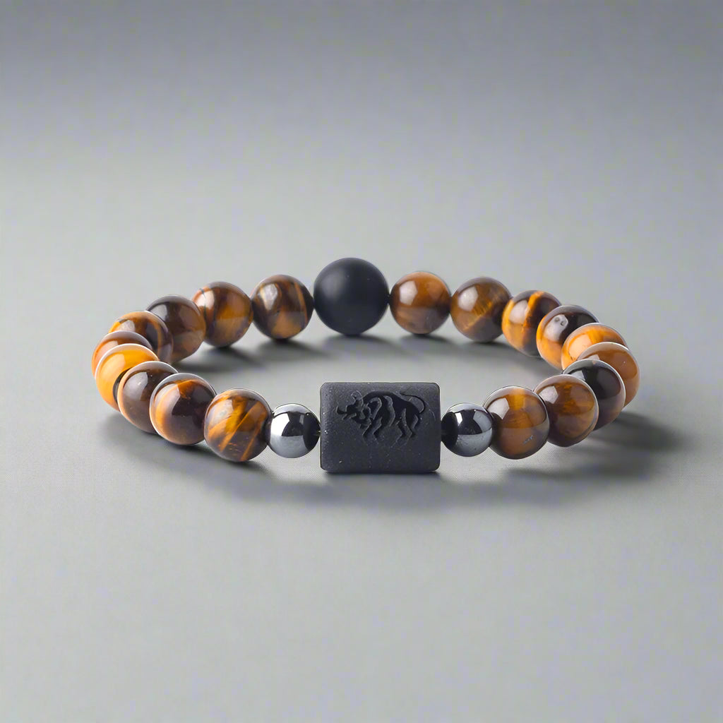 Zodiac Sign Golden Confidence Tiger Eye Bracelet