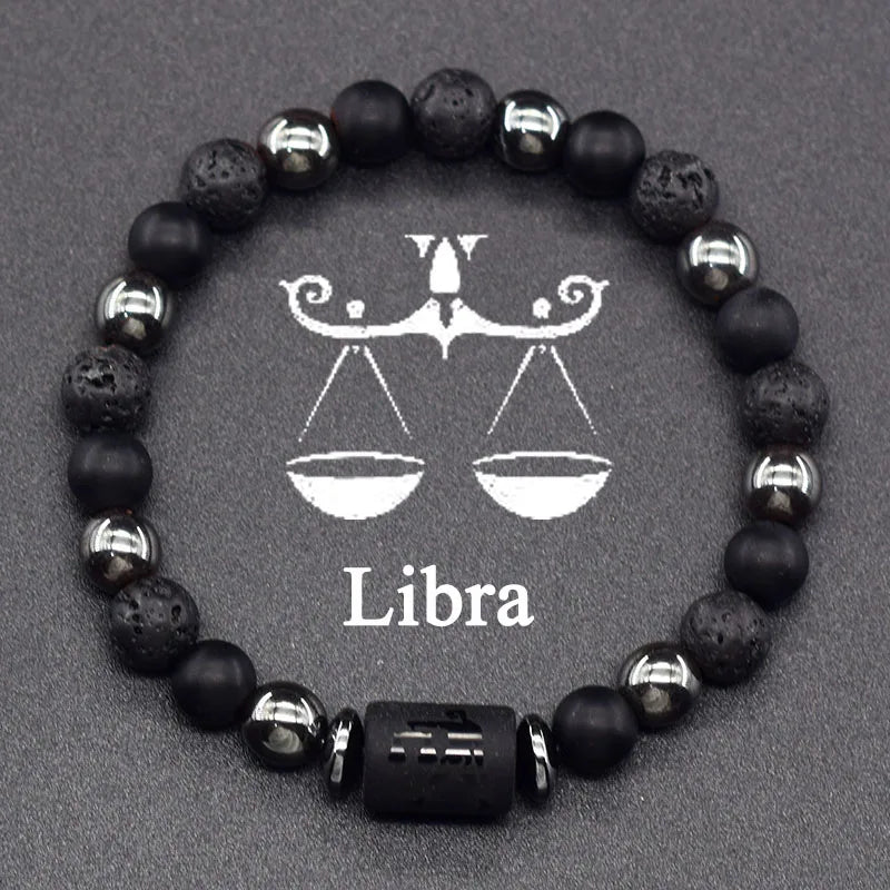 Zodiac Sign Grounded Strength Hematite Bracelet