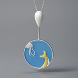 Blue Marine Majesty Pendant Necklace