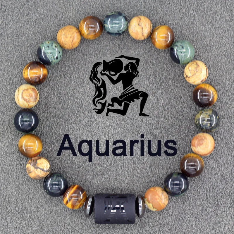 Zodiac Sign Energy Tiger Eye Bracelet