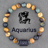 Zodiac Sign Energy Tiger Eye Bracelet