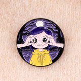 Creepy Moon Girl Pin