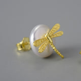 Dragonfly Couple Stud Earrings