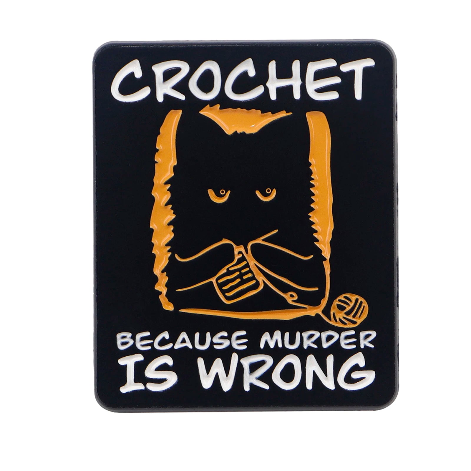 Crochet Murder Cat Pin