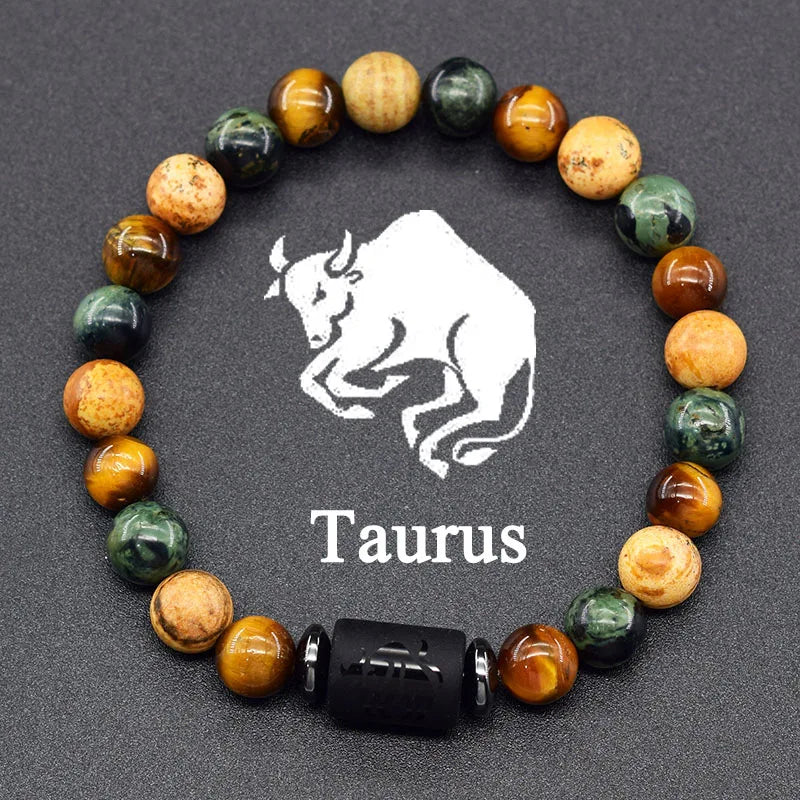 Zodiac Sign Balance & Strength Stone Bracelet