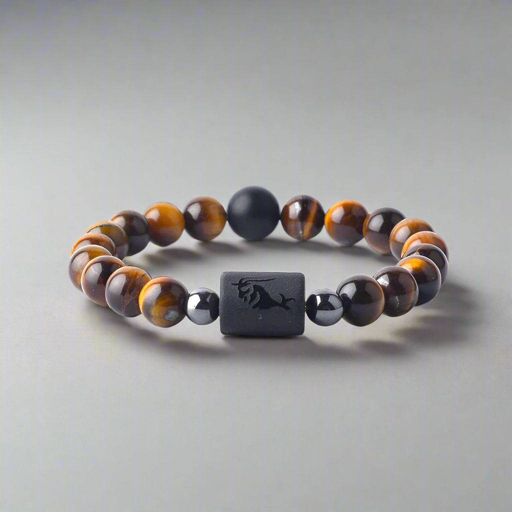 Zodiac Sign Golden Confidence Tiger Eye Bracelet