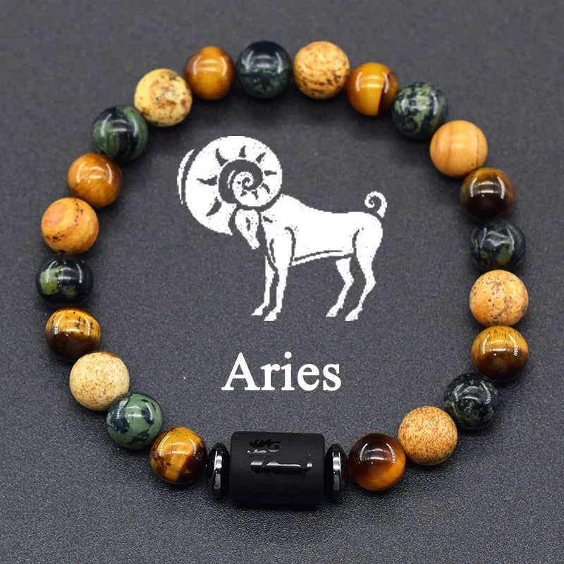 Zodiac Sign Balance & Strength Stone Bracelet