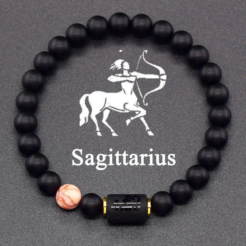 Zodiac Sign Classic Black Onyx Power Bracelet