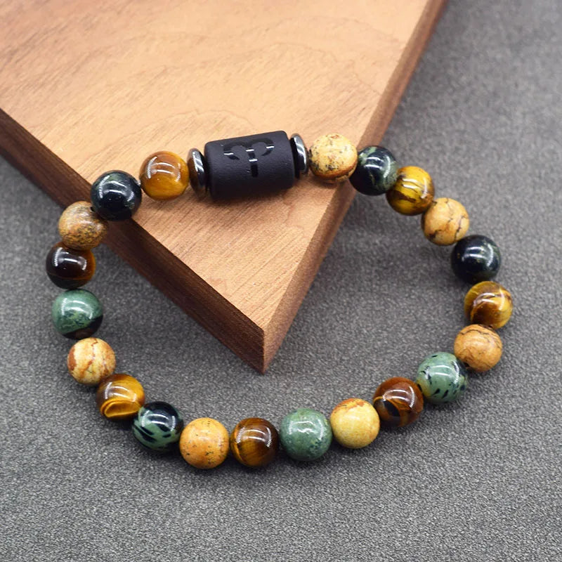 Zodiac Sign Energy Tiger Eye Bracelet