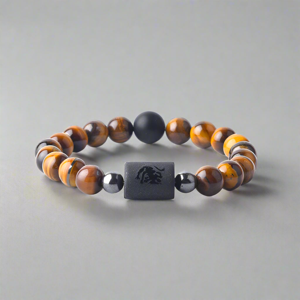 Zodiac Sign Golden Confidence Tiger Eye Bracelet