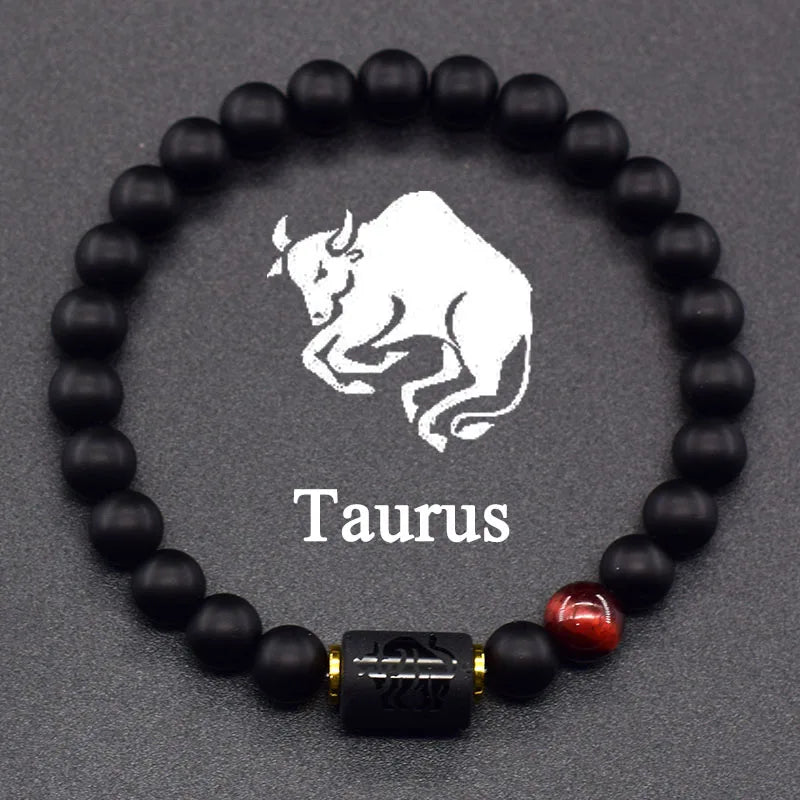 Zodiac Sign Classic Black Onyx Power Bracelet