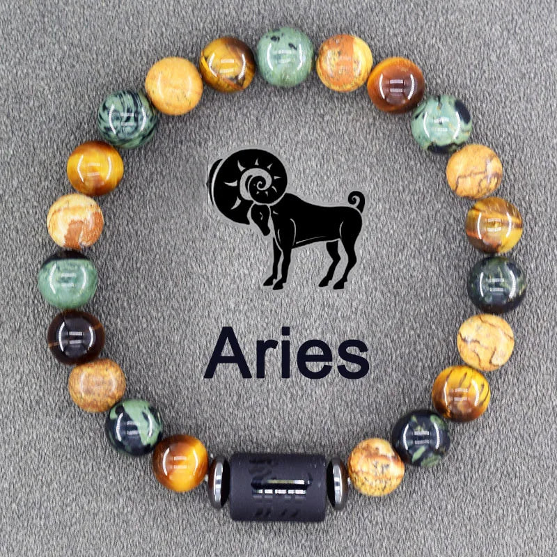 Zodiac Sign Energy Tiger Eye Bracelet