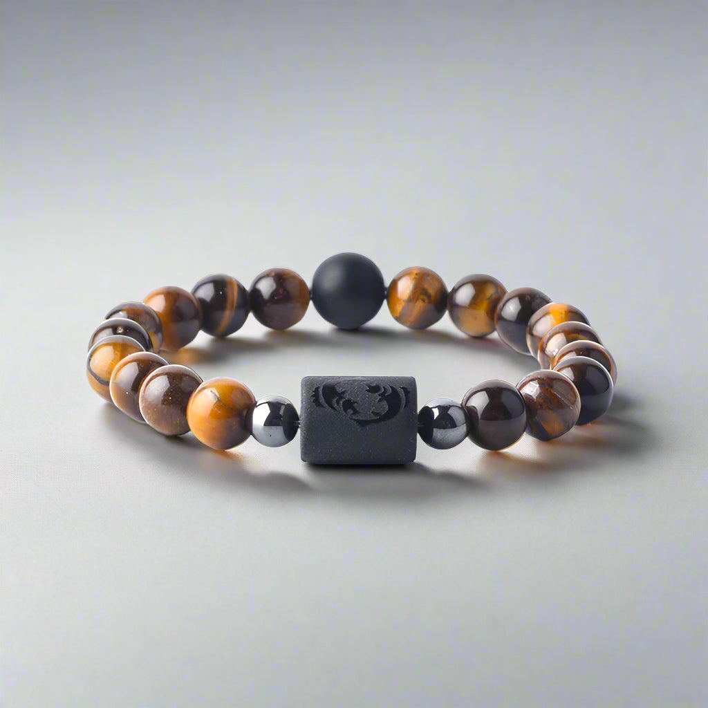 Zodiac Sign Golden Confidence Tiger Eye Bracelet