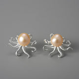 Marine Octopus Stud Earrings