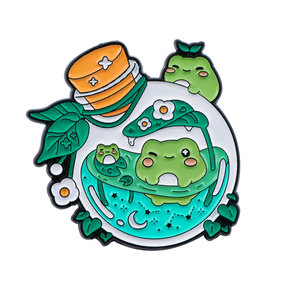 Potion Bottle Frog Pins