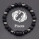 Zodiac Sign Grounded Strength Hematite Bracelet