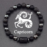 Zodiac Sign Grounded Strength Hematite Bracelet