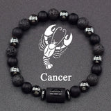 Zodiac Sign Grounded Strength Hematite Bracelet