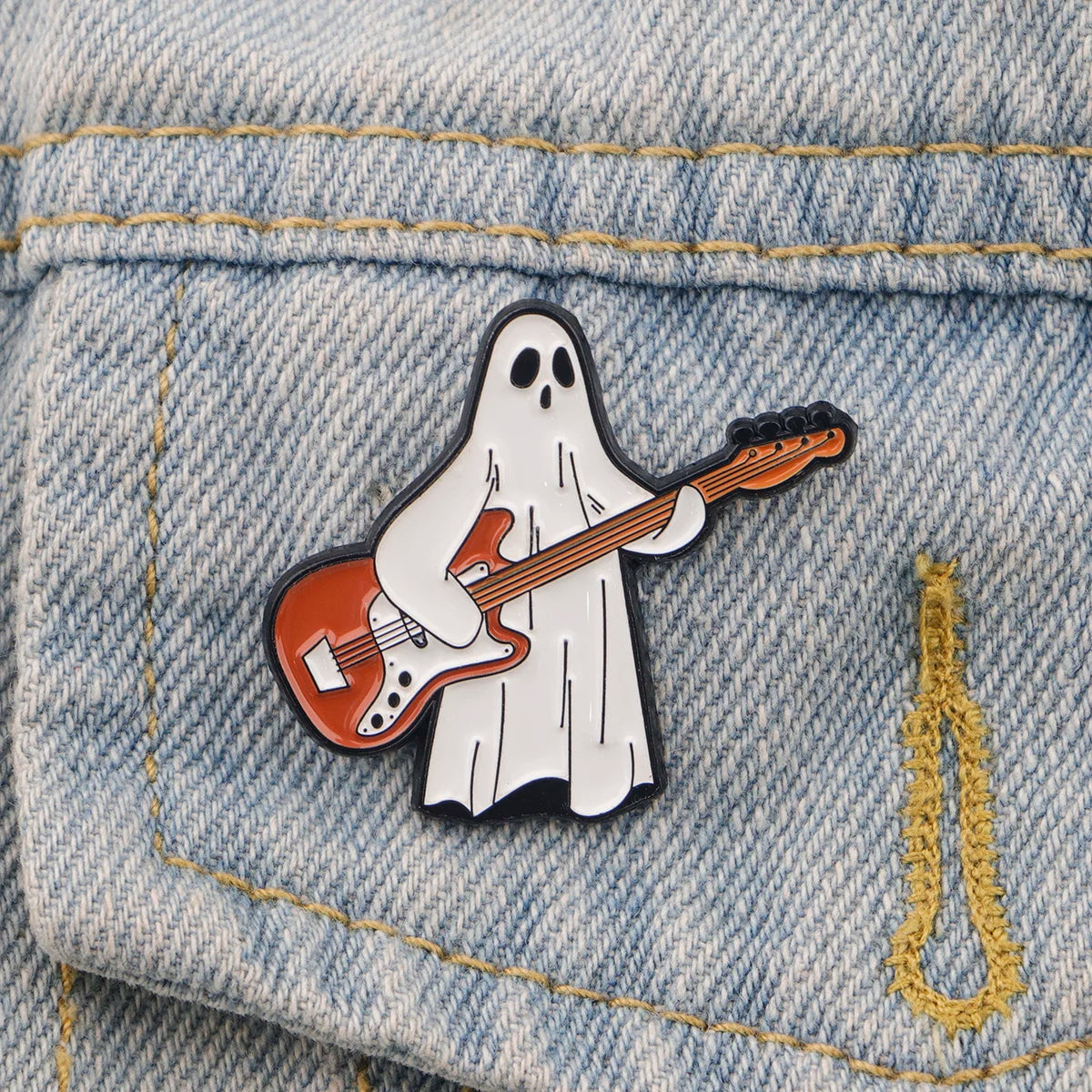 Rockstar Ghost Guitar Pin