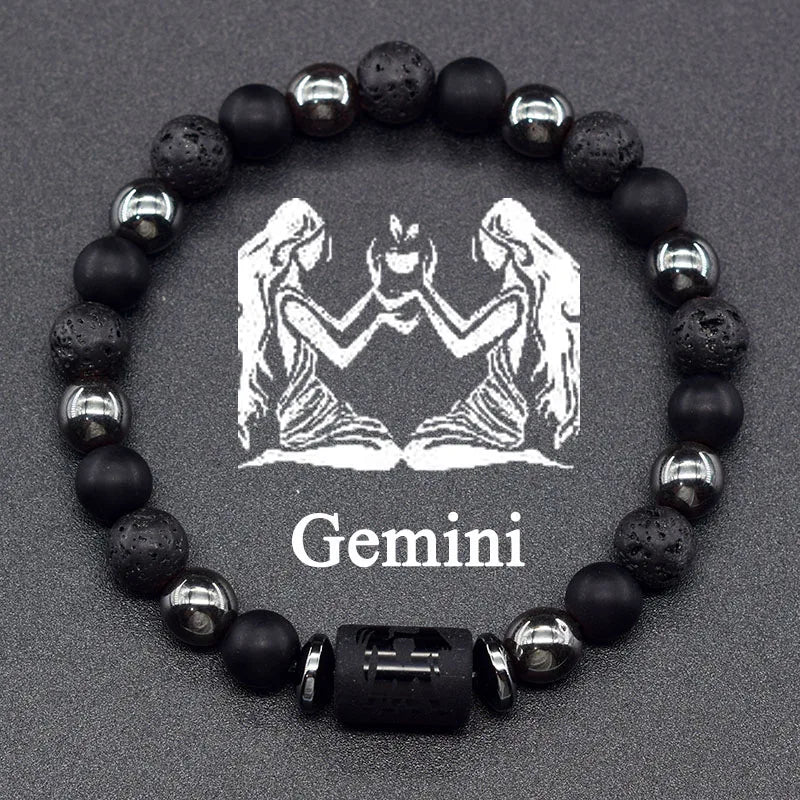 Zodiac Sign Grounded Strength Hematite Bracelet