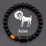 Zodiac Sign Classic Black Onyx Power Bracelet