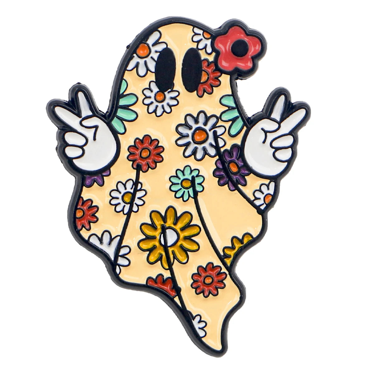 Floral Ghost Spirit Pin