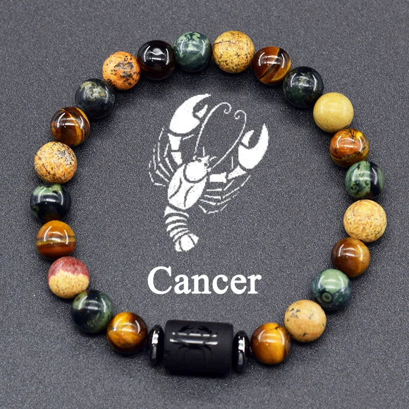 Zodiac Sign Balance & Strength Stone Bracelet