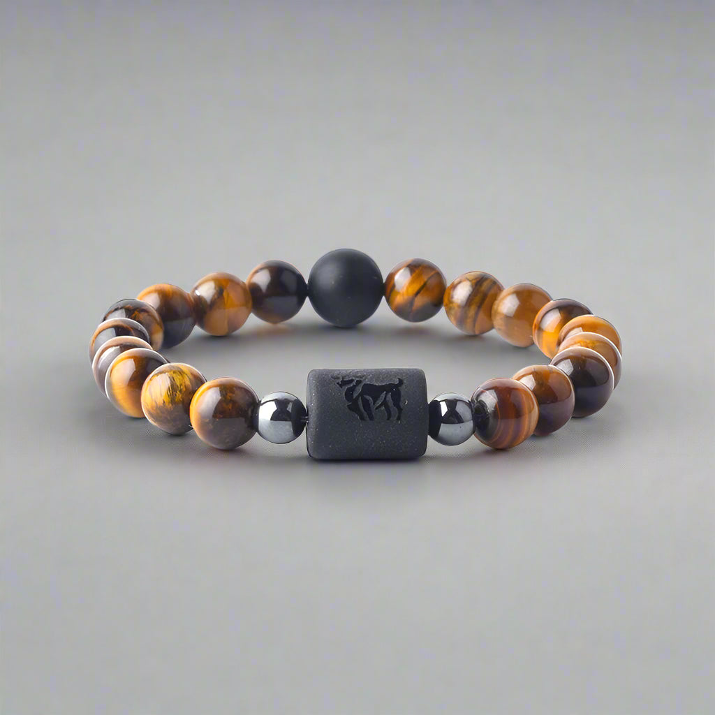 Zodiac Sign Golden Confidence Tiger Eye Bracelet