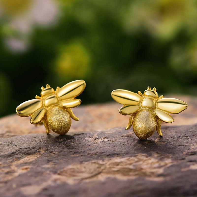 Royal Honeybee Stud Earrings