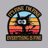 Everything is Fine Cat Pin